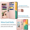 thumbnail image 2 of Galaxy S23 FE 5G Case, Samsung S23 FE 5G Wallet Magnetic Detachable with 9 Card Holder for Women Men, Luxury Leather Wristlet Strap Carrying Folio Flip Cover for Samsung Galaxy S23 FE 5G, Pink, 2 of 5