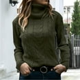 thumbnail image 4 of Sweaters for Women 2025 Fall Winter Long Sleeve Turtleneck Knitted Sweater Jumper Top Womens Pullover Sweaters, 4 of 8