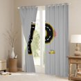 thumbnail image 3 of Manfei Letter P Monogrammed Black Out Curtains,Colorful Racing Car Curtains Pack of 2 (42x63 Each),Gray Black Bedroom Curtains For Boys,Microfiber Room Decorative, 3 of 6