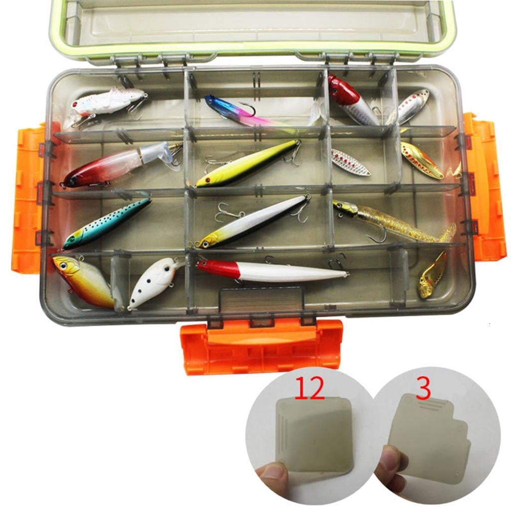 Yihuala Versatiles Fishing Gear Storage Box With Leakproof Sealing Removable Fishing Tackle Box Baits Hook Fishings Gear