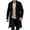Black, variant on Mens Trench Coat Slim Fit Double Long Peacoat Color: Brown Size: XL