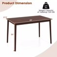 thumbnail image 7 of Laicejoy Mid Century Dining Table for 4, 48" Rectangular Kitchen Table w/ Rubber Wood Legs, Modern Dinette Table for Kitchen, 7 of 7