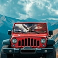 thumbnail image 3 of Uorisanigo Foldable Windshield Sun Shade Compatible with Jeep Wrangler Sun Shade Compatible with Wrangler, Compass, Gladiator & Renegade, Keep Car Interior Cooler(Bald Eagle American Flag), 3 of 7