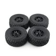 thumbnail image 1 of 4pcs AUSTAR 110mm Rim Rubber Tires Wheel for Traxxas Slash 4X4 RC Crawler Car, 1 of 10