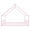 Pink, variant on White Flat Bed House Shape with Side Guardrails Twin Children's Iron Bed
