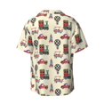 thumbnail image 2 of Haiem Retro Steampunk Vehicle1 Men's Casual Shirts Short Sleeve Button Down Shirts Fashion Textured Summer Beach Shirt-Small, 2 of 7
