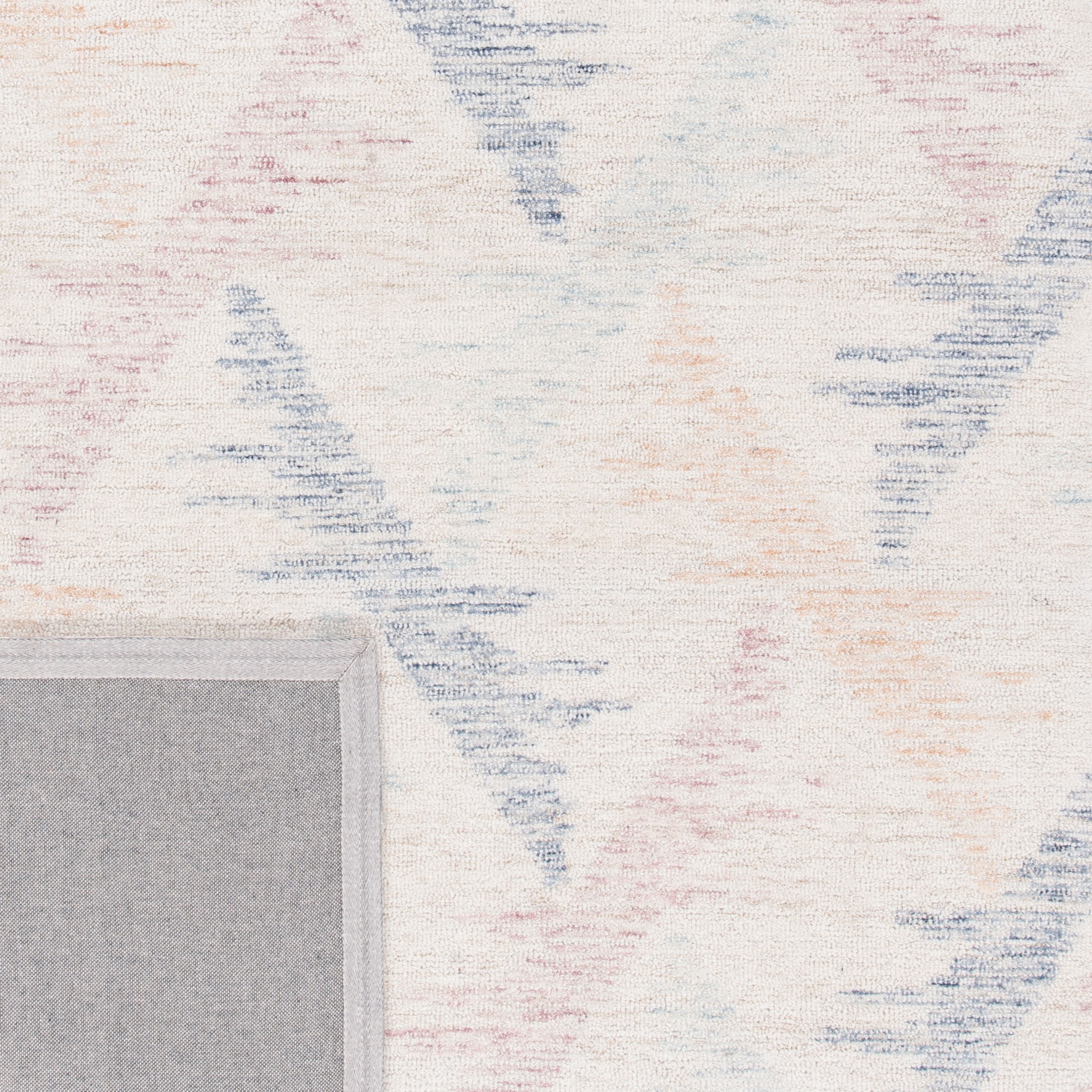 SAFAVIEH Rodeo Drive Henderson Geometric Area Rug, Ivory/Blue, 8' x 10'