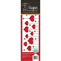 Designer Stencils Hanging Hearts Cake Stencil, Beige/Semi-Transparent