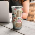 thumbnail image 4 of 20 Oz Pomeranian Dogs and Flowers Coffee Tumbler Double Wall Insulated Stainless Steel Water Bottle | Metal Reusable Thermoses Flask with Cup Cap | Leak & Sweat Proof with Anti-Dust Lid, 4 of 7