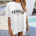 thumbnail image 2 of VJATTWR Hauts à Manches Courtes pour Femmes T-Shirt Grande Taille pour Dames T-Shirt Imprimé Manches Courtes Col Rond Ample TG, 2 of 4