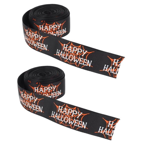 FOMIYES Ribbon Set Black Ribbon For Decoration 2 Rolls For Festival Parties