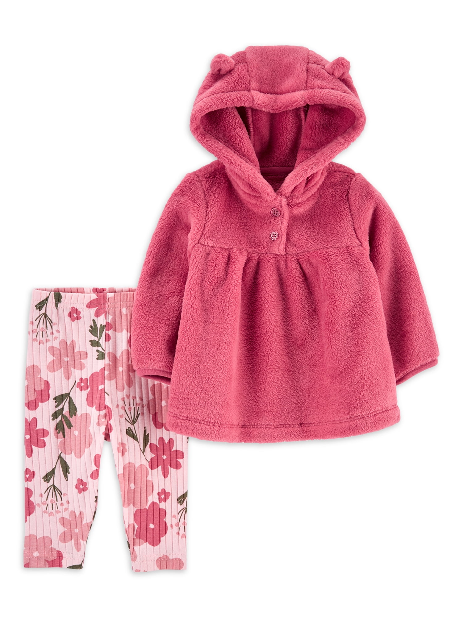 Carter's Child of Mine Baby Girl Hooded Outfit Set, 2-Piece, Sizes 0-24M