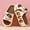Khaki, variant on Women's Summer Indoor Home Slippers, Heeled Cartoon Alphabet Decorated Soft Sole Flats, Women Shoes