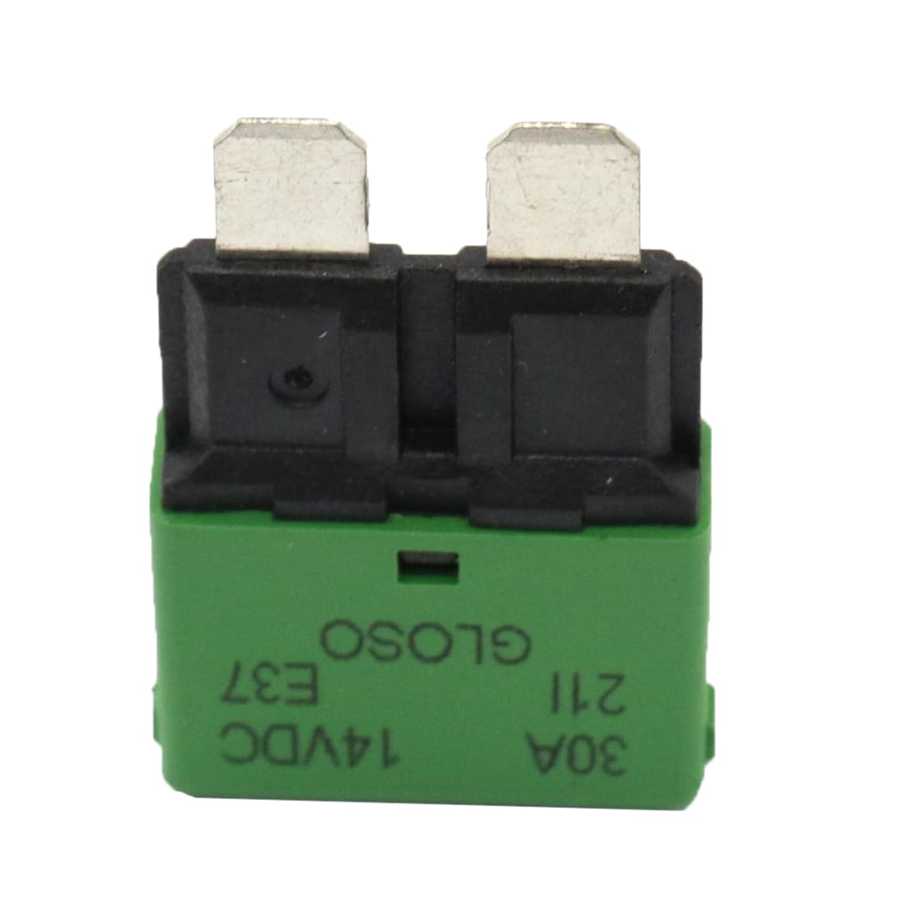 30 Amp Green Circuit Breaker Blade Trip In Blade Fuse Housing Auto-Reset  30A 