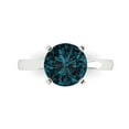 thumbnail image 2 of 1.0ct Pear Cut Blue Natural Swiss Blue Topaz 14k Yellow Gold Engraving Statement Bridal Wedding Solitaire Designer Ring Size 9.75, 2 of 7