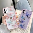 thumbnail image 4 of iPhone Xs Butterfly Case, Cute Pretty Butterfly Glitter Shockproof Soft Silicone Clear Girls Women Cover Case for iPhone X XS-Pink, 4 of 11