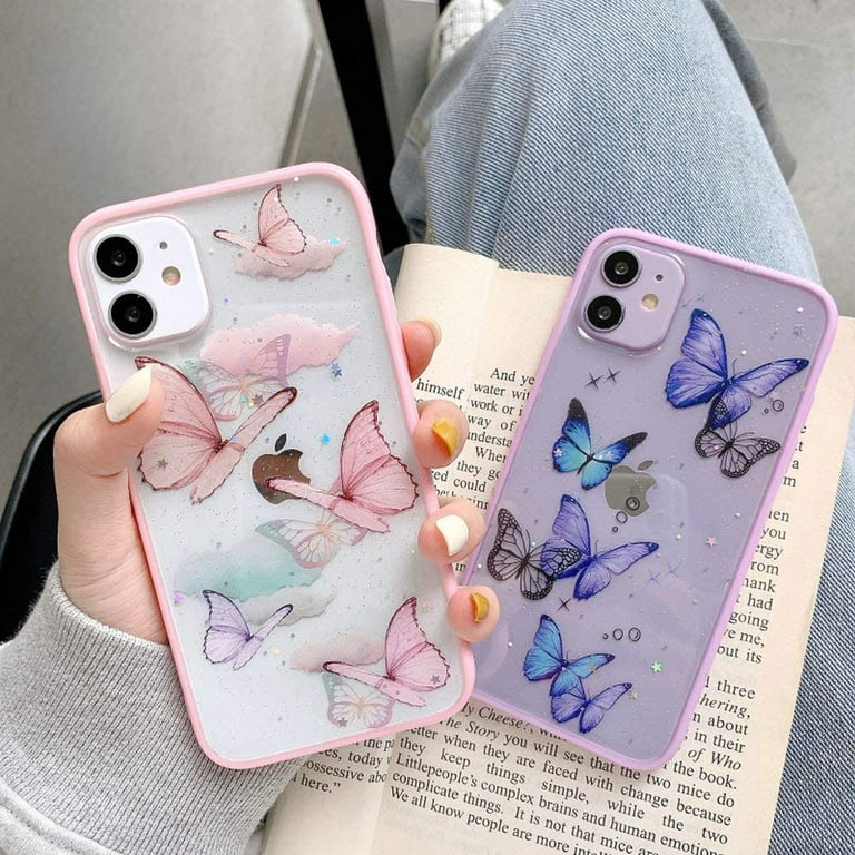 Compatible with iPhone 12 Case Cute Pretty Glitter Shockproof Soft