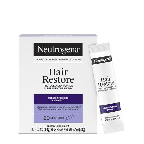 Neutrogena Hair Restore Pro-Collagen Peptide Supplement, 20 Packs