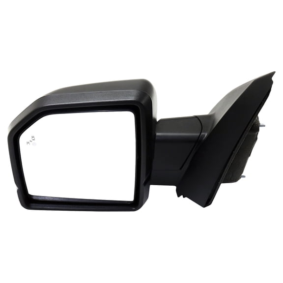 MIRROR Compatible with 2015-2019 Ford F-150 Left Driver Heated Power Glass In-housing Signal Light Textured Black