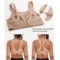 thumbnail image 4 of Exerin Women's Wireless Full Coverage High Impact Plus Size Supportive Sports Bra(42DD,Beige), 4 of 7