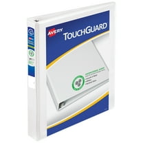 Avery TouchGuard Binders, 1 inch Rings, 1 White Binder (17193)
