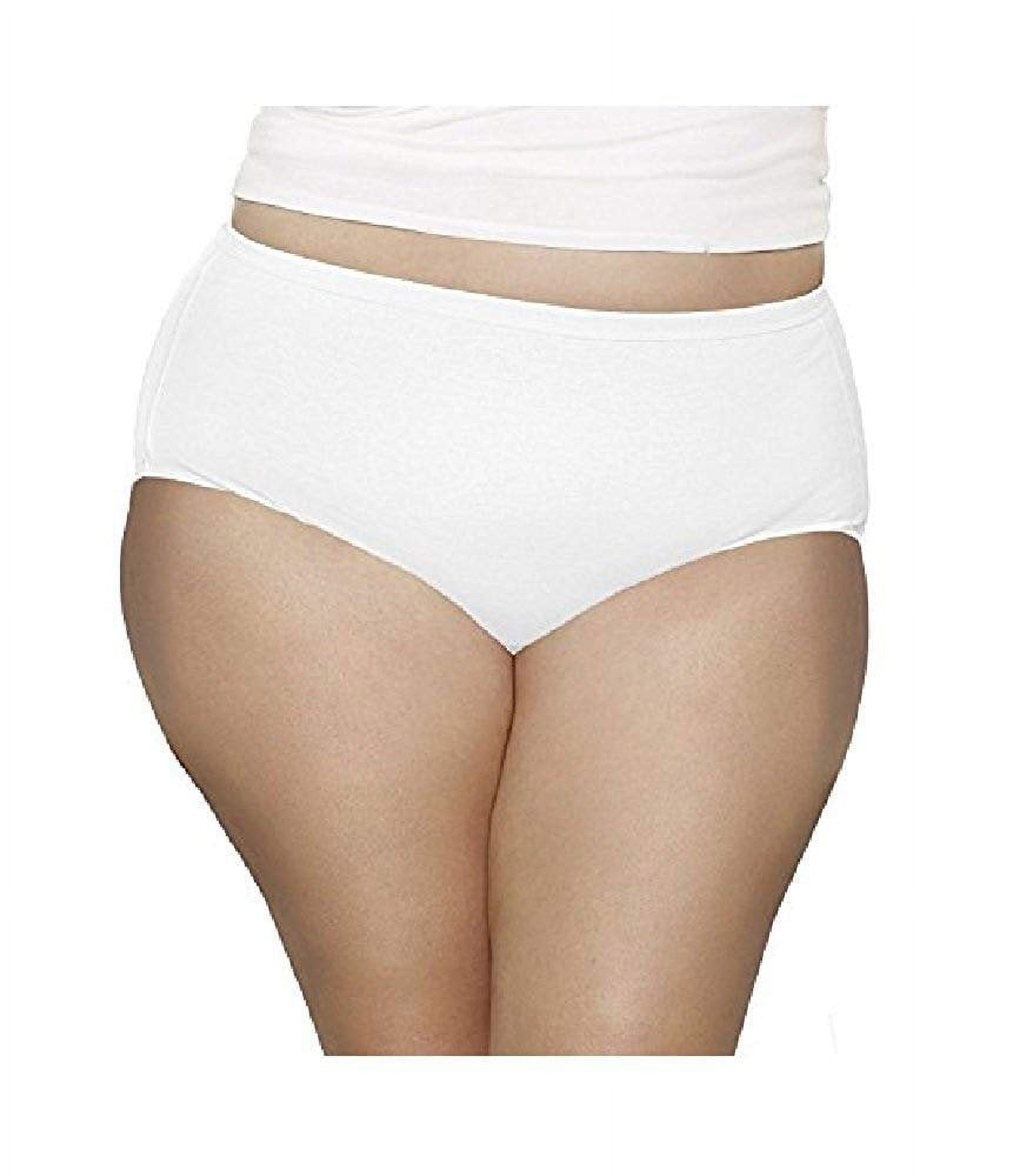 Fit for Me by Fruit of the Loom Women's Plush Nylon Briefs, 5 Pack Plus  Size Panties