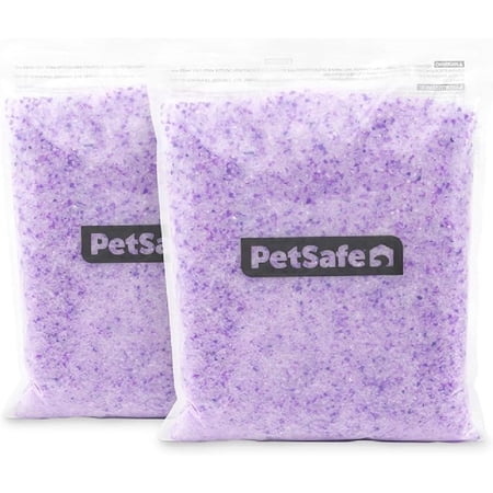 PetSafe ScoopFree Premium Crystal Cat Litter - Outperforms Clay Litter-Less Tracking,Dust for A Fresh Home - Non-Clumping - Two 4.3 lb Bags of Litter(8.6 lb Total)- Original Blue
