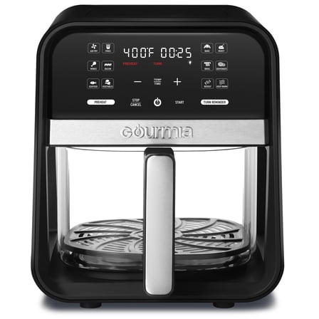 Gourmia 7-Quart Digital Air Fryer with Glass Basket and 12-One Touch Cooking Presets