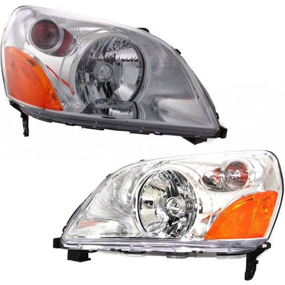 For Honda Pilot Headlight 2003 2004 2005 Driver and Passenger Side Pair / Set | Halogen | w/ o Bulbs | HO2518105 + HO2519105 | 33151S9VA01 + 33101S9VA01