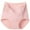 Pink, variant on Elainilye Fashion Women's Underwear Solid Lace Plus Size High Waist Leak Proof Cotton Crotch Shorts Underwear Panties,Black