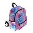 thumbnail image 2 of FORMRS Kids School Backpack with Front Zippered Pocket 12" Student Travel Daypack, Watercolor Blue Marble Pattern, 2 of 6