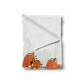 thumbnail image 2 of Cat Soft Flannel Fleece Throw Blanket, Banner with Little Kitties Felines over Jumping the Walls Free Design, Cozy Plush for Indoor and Outdoor Use, 50" x 70", Orange Cream White, by Ambesonne, 2 of 6