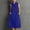 Blue, variant on Shirt Dresses for Women Plus Size Sun Dress Solid Color Sleeveless V Neck Button Down Regular Fit 2026 Summer Semi Formal Wedding Guest Dress
