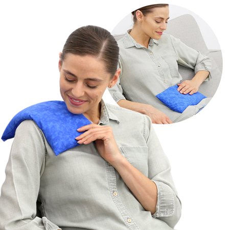 Nature Creation- Basic Herb Pack Heating Pad- Stomach Discomfort Relief - Hot and Cold Therapy (Blue Marble)