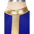 thumbnail image 5 of Ocealan Women Color Block Patchwork Praise Dance Dress Liturgical Worship Lyrical Ballet Dancewear Royal Blue M, 5 of 7
