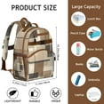 thumbnail image 6 of Brown and Grey Abstract Art Artwork Backpack for School,Cute School Bag,Schoolbag with Adjustable Shoulder Straps & Padded Back,15.25"x11.5"x5.25", 6 of 6