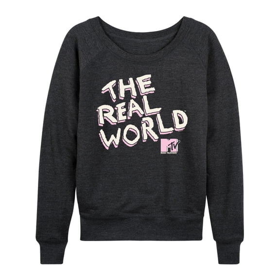 MTV - The Real World Pink Logo - Women's Lightweight French Terry Long Sleeve Shirt