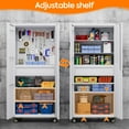 thumbnail image 4 of GangMei Metal Storage Cabinet with 1 Drawer and Pegboards,71" H Top Workbench Mobile Tool Chests Garage Cabinets with 4 Wheels,Tool Cabinets for Home,Office,Shop，Assembly Required, White, 4 of 9