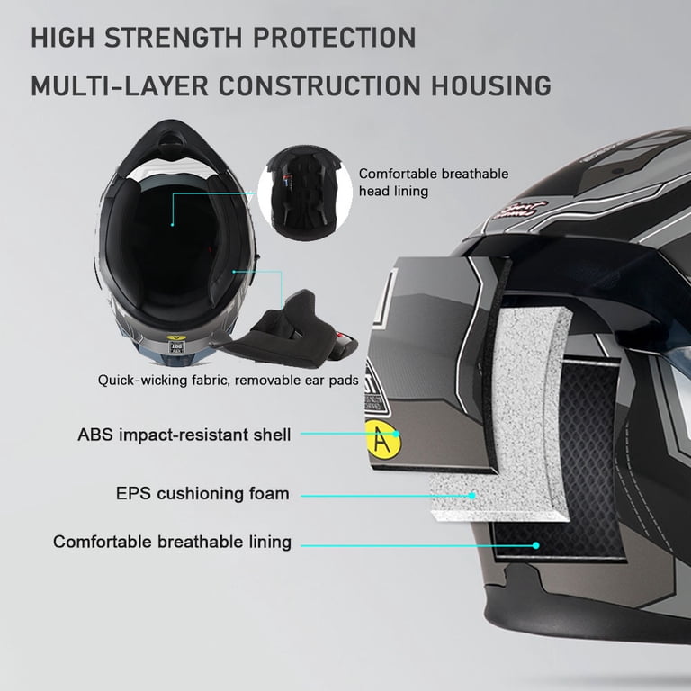 built in motorcycle helmet mic and ear speakers SUPER SPORT Wired Kit with Alpha Audio 150 ohm dynamic microphone and HFS Full range speakers for music Moman HEB Half Helmet Speaker