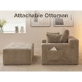 thumbnail image 3 of Cubente 67" Chaise Lounge Chair Indoor,Boneless Sofa Bed, Deep Seat Sleeper Couch Reading Chairs, Cloud Couches with Cup Holder & Side Pocket for Living Room, No Assembly Required, 3 of 10