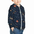 thumbnail image 2 of Kids Zip Up Hoodie for Boys Girls Toddler - Cartoon Space Planets Lightweight Long Sleeve 5-6T Boys Girl Clothes, Sun Protection Windproof Jackets Hoodie Sweatshirt, 2 of 7