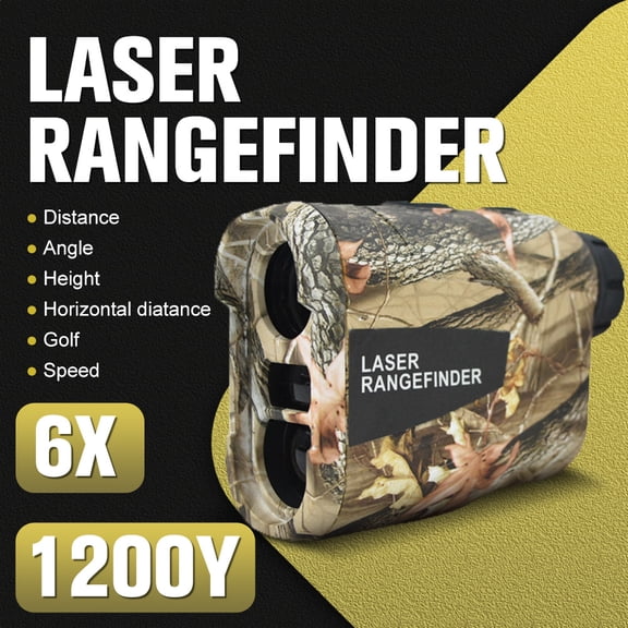 BOAYAL 1200 Yards Camouflage Hunting Range Finder with Angle Speed Height Distance 6X Magnification