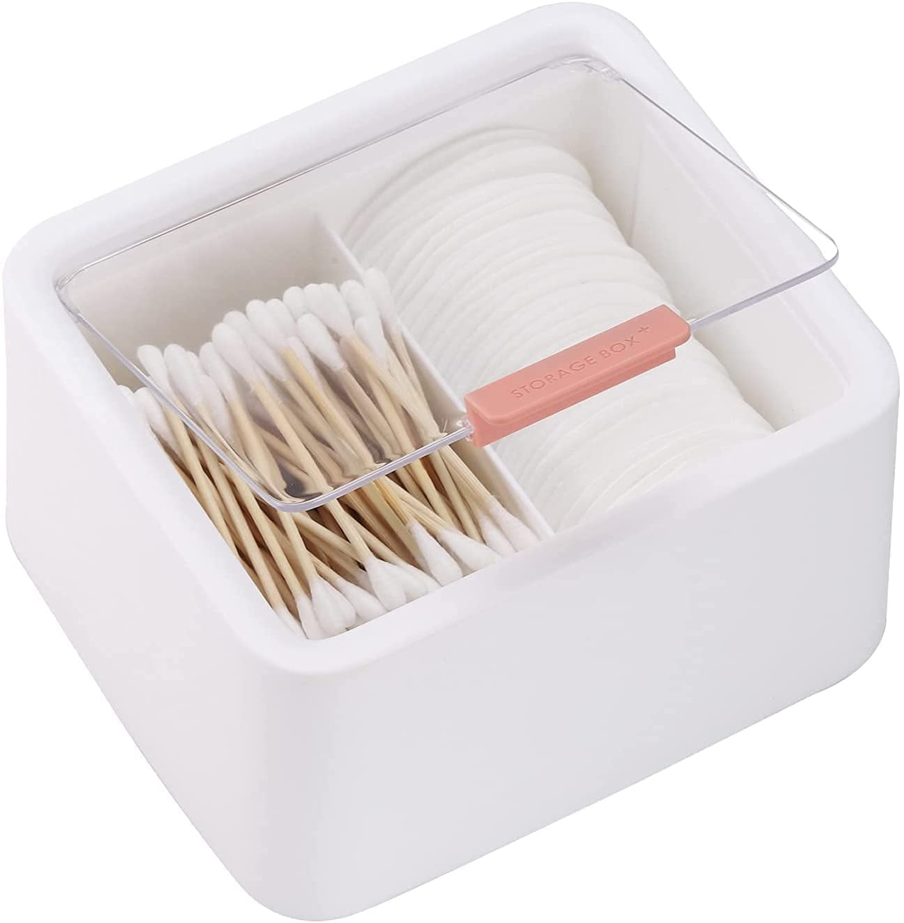 2 storage boxes2 independent cotton swab dispensers, dental floss