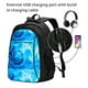 thumbnail image 2 of Balery Blue Shell Mochila con carga USB para hombre y mujer - Mochila impermeable y antirrobo para laptop con puerto USB para viajes, trabajo, 2 of 7