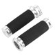 thumbnail image 1 of Empuñaduras de goma de aleación de aluminio para motocicleta, accesorio compatible con VRSC XL XR 96-13Plata, 1 of 14
