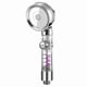 thumbnail image 1 of Hand shower head, limescale filtering shower head, 3 jet types and on/off switch, water-saving rain, 1 of 5