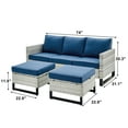 thumbnail image 4 of POCASSY 74" Wide Outdoor Reversible Patio Sofa with Cushions, 4 of 9