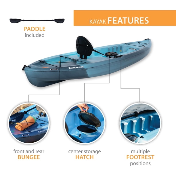 Lifetime Tahoma 10 ft Sit-On-Top Kayak with Paddle, Arctic Fusion