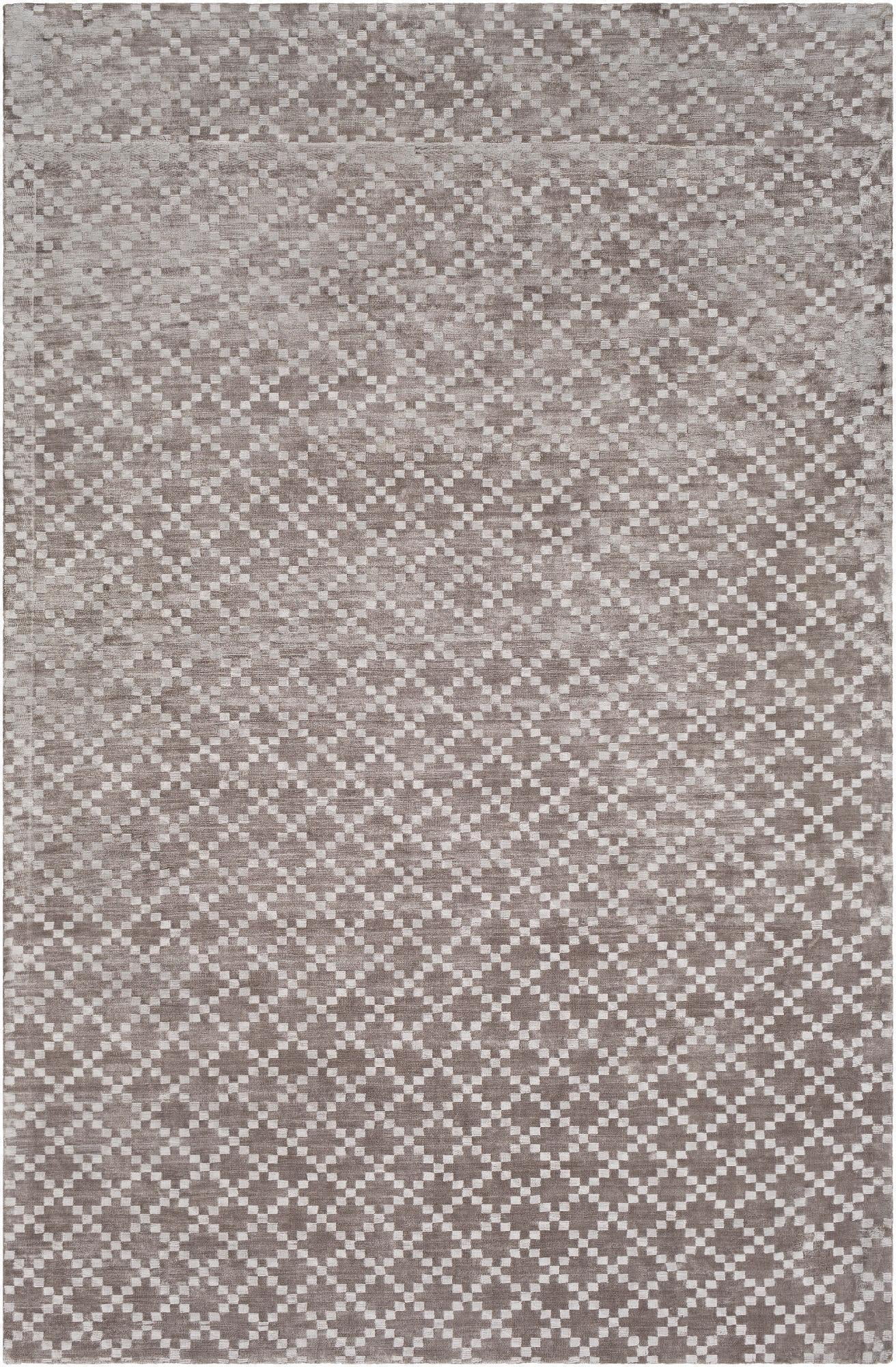 Mark&Day Area Rugs, 8x10 Blackpool Solid and Border Gray Area Rug (8' x