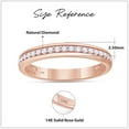 thumbnail image 3 of AFFY 0.25 Carat Diamond Wedding Band Ring for Women and Men Round Natural Diamond Half Eternity Anniversary Rings in 14K Solid Rose Gold, Ring Size 10.5, 3 of 7